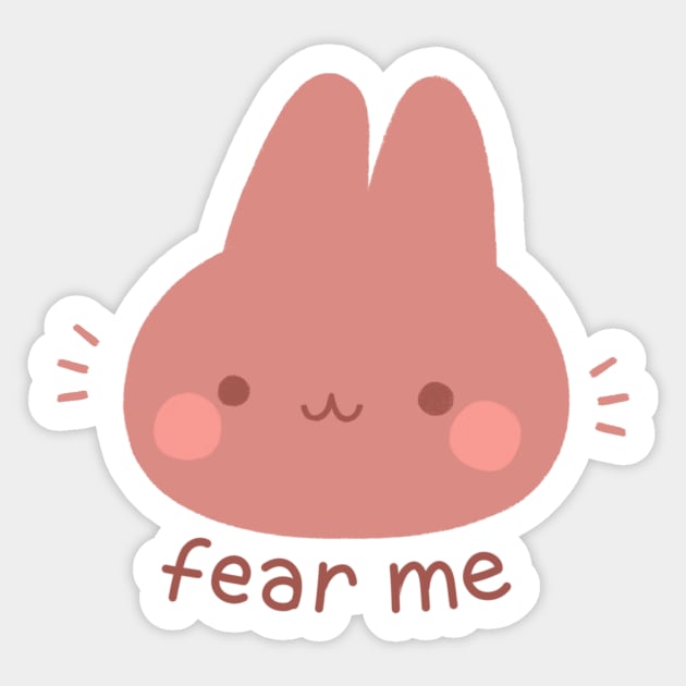 Fear Me Bunny Sticker by Niamh Smith Illustrations